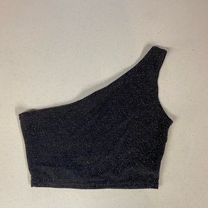 PrettyLittleThing Sparkly One Shoulder Top